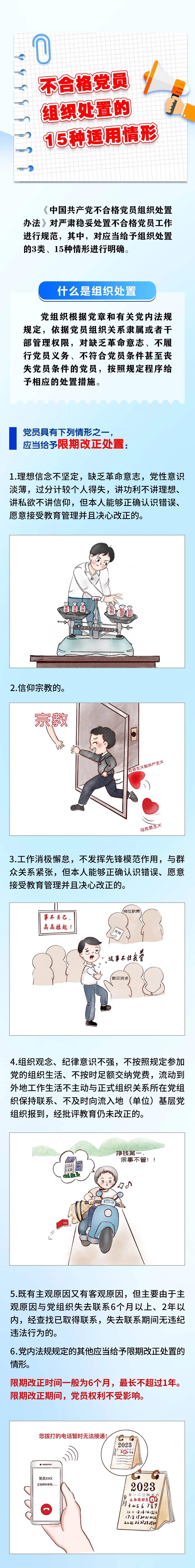 不合格黨員組織處置的15種適用情形